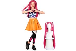 ZHOAOUAO Anime Cosplay Costume, Cosplay Kostüm Kinder mit Perücke, Anime Verkleidung Kinder, Kinderrollenspiele Kostümzubehör, Kinderkostüme für Halloween Karneval Fasching Dress-up Party