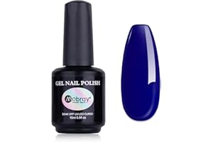 Mobray Blu Smalto Semipermanente Unghie 15ml, Blu Scuro 1 Pz di Smalti Semipermanenti per Unghie, Inverno Smalto Gel Unghie Regali per Donne Gel Nail Polish
