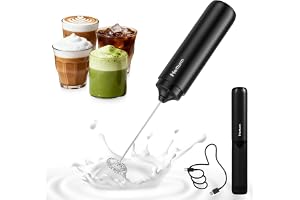 MERTTURM Uppladdningsbar Elektrisk Mjölkskummare, Trådlös Handhållen Mjölkskummare, Portabel Mini Mixer för Kaffe, Latte, Cap