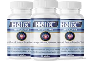 Helix Original - Complément naturel pour les douleurs articulaires | Avec Extrait D'Escargot, Curcuma Et Boswellia | Sans lactose, sans gluten | 3 unités (90 capsules)