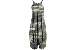 Buetory Womens Casual Sleeveless Loose Bib Pants Overalls Baggy Rompers Jumpsuits Hippie Palazzo Boho Harem Yoga Pants Rompers
