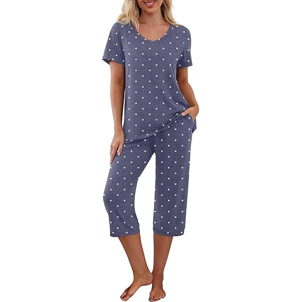 Pyjama Femme Cippi Pois à Volants En Viscose - Modèle 2871-W18 - Taille T707
