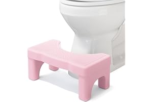 KZEIRM Pink Poop Stool Adult - 7" Toilet Stool with Non-Slip Designs for Squatting in Bathroom