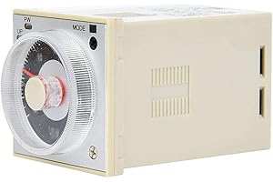 SALUTUYA Relè temporizzato multifunzionale temporizzatore temporizzatore, temporizzatore regolabile manopola di controllo tempo relè 8 pin Timer 1.2s a 300h, per apparecchiature elettriche (220VAC, 24VDC/AC)