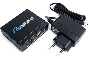WINGONEER 1x2 HDMI Splitter Ports HDMI 1 à 2 Sorties HDMI V1.4 pour HD TV PS3 PS4 Blu-Ray