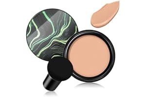 ‎GIVUAIME Pilzkopf Luftkissen CC Creme, 2025 Neu Beauty Cream, BB Creme Feuchtigkeitsspendende und Aufhellende, cushion foundation Concealer Make Up Gleichmäßige Hautfarbe für Gesicht (Dunkle Hautfarbe, 20G)