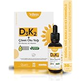 Vitamin D3 K2 + &Ccedil;&ouml;rek Otu Yağı 30 ML