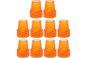 ‎YINHING 10 Stück Krückenspitze, 19 Mm Gummi-Krückenspitze, Universelle Gehstockspitze, Strapazierfähige Gehstock-Ersatzspitze (Orange)