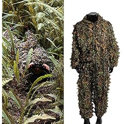 OUTERDO Suits Camouflage Feuille Ghillie Suit Woodland Camo Tenue de camouflage jungle 3D Hunting Chasse