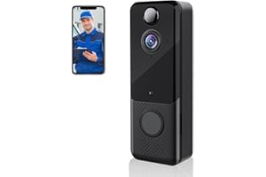 KAMEP Video Doorbell Camera 1080P Wireless Door Bells Camera PIR Motion Detection, Two-Way Audio, Night Vision, Cloud Storage, 166° Wide Angle, IP65 Weatherproof, with Batteries