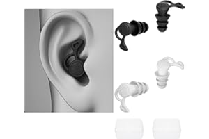 LEERSAO Tappi per le Orecchie da Nuoto per Adulti, 2 Paia Tappi Orecchie Piscina in Silicone per Adulti