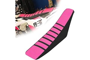 BIUGERCN Housses de siège de moto universelles antidérapantes et douces pour EXC XC SX FE TE WR CRF XR RMZ KLX YZ PW la plupart des motos tout-terrain Enduro Rose