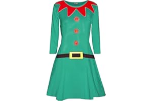 Fashion Star Xmas Women Reindeer Gingerbread Swing Dress