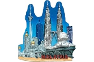 WEEKINO Magnes na lodówkę Petronas Twin Towers Kuala Lumpur Malezja Azja 3D żywica ręcznie robione rzemiosło turystyczna podróż miasto pamiątka kolekcja