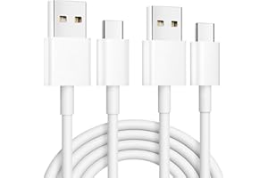 SIWKET 2Pack USB C Charger Cable 1.8m, 3.1A Type C Cable Fast Charging Braided USB A to USB C Phone Charger Cord for iPhone 16 15 Pro, Samsung Galaxy S25 S24 Ultra, Pixel 9, iPad Air, Switch, Steam etc.