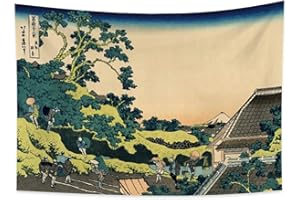 YONGFOTO 100 x 70 cm Ukiyo-e gobelin Mount Fuji 36 widoków pokój wiszący na ścianie Fuji widziany z przełęczy Mishima krajobraz sztuka ścienna japoński tradycyjny obraz gobeliny w stylu Toyo