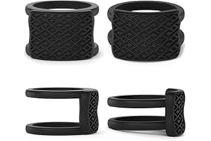Rinfit Ring Protector for Working Out - Wedding Band and Engagement Ring Cover for Gym - Silicone Ring Guard - Rubber Ring Protector Set of two: 4mm and 9mm