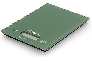 Tognana Iridea, Bilancia da Cucina con display LDC e tasti touch screen, verde salvia