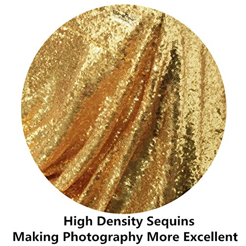 ShinyBeauty Glitzerndes Gold Pailletten Tischdecke-150x260cm Rechteck - 4