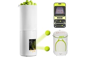 Shrivee Professional Tennis Ball Machine, Portable Smart Tennis Training Machine - App-Controlled, AI Drill, 130+ Ball Capacity, 4H+ Battery, 0-120km/h Speed, 5-45°Angle, for Coaches/Clubs/Players
