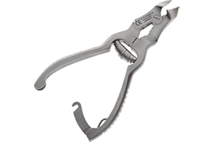OTTO HERDER MANICURE Pince à ongles à double rapport modèle coupe-tête 12 cm en acier inoxydable pour ongles des pieds forts avec ressort tampon et verrouillage de la jambe