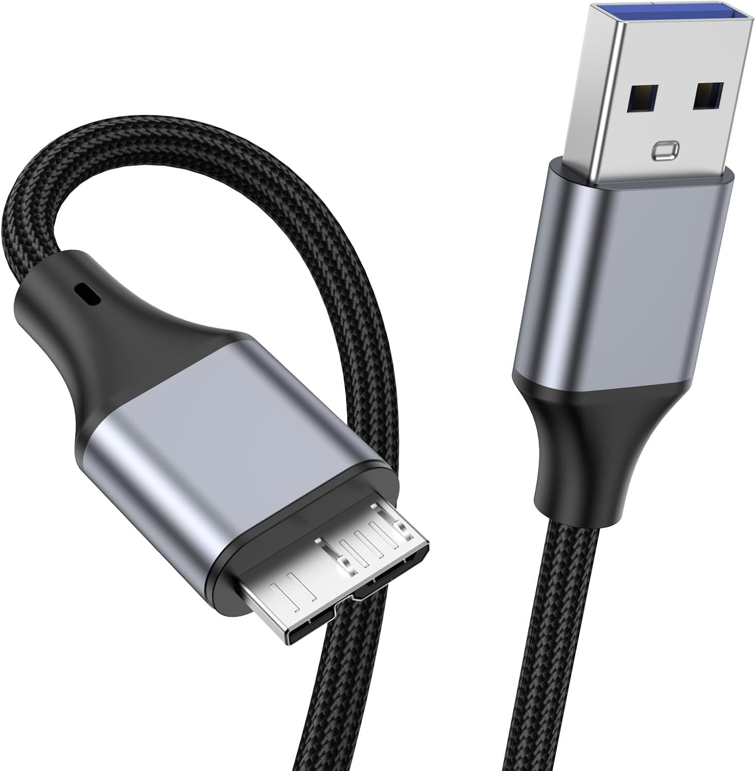 KAYQINHO Micro USB 3.0 Cable 0.5M, USB A Male to Micro B Hard Drive Cable Compatible with Galaxy S5, Note 3, Toshiba Canvio, Camera, Hard Drive.