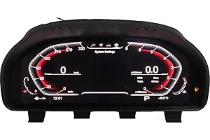 ASVEGE Car Cluster Strumenti Dashoard Digitale per BMW 5/6/7/X3/X4/X5/X6-Serie F10 F11 F01 F02 2010-2017,Tachimetro Pannello cruscotto con display LCD Cruscotto Digitale (non compatibile HUD)