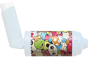 The Inhaler Tailor Spacer Cover in Over 30 Designs – Vegan Leather Spacer Case for Kids and Adults – Handmade in England (Happy Creatures, AeroChamber Plus Flow-Vu)