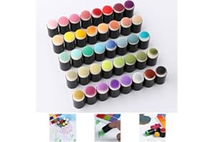 HZTYYIER 40Pcs Finger Schwamm Daubers Set, Sponge Daubers Art Finger Schwamm Daubers mit Aufbewahrungsbox