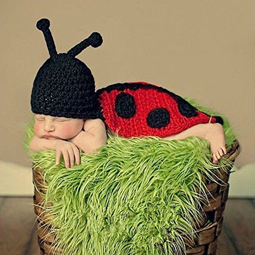 Babe Mall Inc® Fashion Unisex New-born Boy Girl Crochet Knitted Baby Outfits Costume Set Photography Photo Prop-Beetle