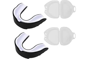 LEMLIN 2 Stück Sport Zahnschutz für Erwachsene, professioneller Mundschutz für Kampfsport wie Boxen, MMA & Taekwondo, inkl. 2 Hygieneboxen