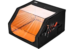 VEVOR Custodia per Incisore Laser, 800 x 800 x 500 mm Custodia Protettiva per Incisione Laser, Rivestimento Protettivo Ignifugo, con Ventola di Scarico e Tubo, per Maggior Parte degli Incisori Laser