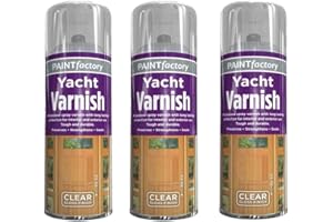 YSAMAX 2 x Yacht Varnish Spray Paint with Gloss Finish Protects Exterior Woods with Special Resistance in Marine Environments Ideal for Boats, Yachts and Furniture (250 ML)