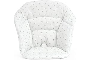 Cojín Stokke Clikk, Blueberry Boat - Compatible con la Trona Stokke Clikk - Proporciona apoyo al bebé - Hecha con Algodón orgánico - Reversible y lavable a máquina - Para niños de 6 a 36 meses