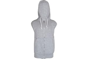 NOROZE Gilet à capuche zippé sans manches pour garçons 7-13 ans