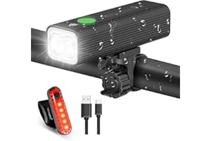 GT HITGX Road bike lights front and back 2 LED cycling USB Rechargeable rear Bike Light set Powerful lumens bicycle light cycle Headlight Tail Rear for all mountain mtb kids bicycle lights bike accessories