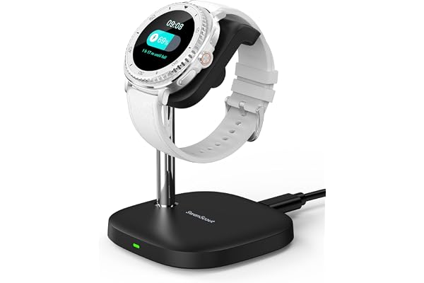 SwanScout laddningsstativ för Samsung Watch, Ej för Watch 9 / Ultra 2 | Snabb laddning för Samsung Galaxy Watch Ultra(2025)/8/8 Classic/7/Ultra/6/6 Classic/5/4/3/Active 2, SwanScout 505S