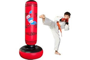 SUNSHINEMALL Sac de Frappe Lourd pour Les Enfants Boxe Dummy Gonflable Dinosaure Cool Fun Jouets pour Les garçons Cadeaux de Sport activités de Plein air Yard Games