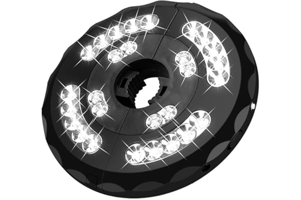 Lampes pour Parasol, LUCKYDIY a amélioré 28 lumières de parasol de LED avec trois modes d'éclairage et USB rechargeables pour des tentes de camping et une utilisation extérieure