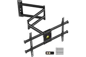 FORGING MOUNT Soporte TV Pared con 820mm Brazo Articulado Extra Largo para 37-75 Pulgadas, Soporte Pared TV Inclinable y Giratorio, Soporte TV con Brazo Extensible hasta 40KG m MAX VESA 600x400mm