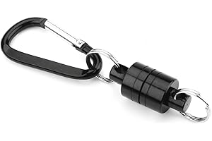 ‎PWSHYMI Angeln Magnetischer Freigabehalter Fliegenfischen Landing Net Release Clip Hängende Schnalle für das Angeln im Freien(schwarz) Fishingnet