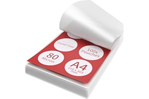 ACROPAQ Laminating Pouches A4-100 Pack, 160 Micron (2 x 80 Micron), Glossy Finish, Premium Quality, Rounded Corners, Ideal for Photos and Notes - 18009