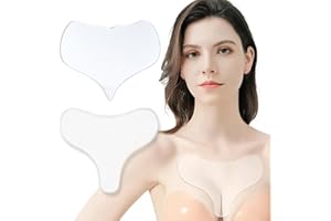 BNOYONERAS 2 Stück Dekoltee Pads Antifalten, Silikon Dekollete Pad, Silikon Brustpolster, Brustfalten Pads, Anti Falten Pflaster, Wiederverwendbare Silikonpads Gegen Brustfalten, Glätten Sie Ihre Haut