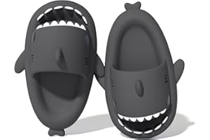 Puimentiua Shark Slides Cute Shark Slippers Lustige Hai Hausschuhe Herren Badelatchen Badeschuhe für Damen Sommer Strand Open Toe Slides Indoor Outdoor