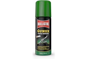 ‎BALLISTOL BALLISTOL 22150 GUNEX Waffenöl 50ml Spray – Temperaturbeständiges Waffen-Pflege-Öl – Reinigung, Wartung, Rostschutz
