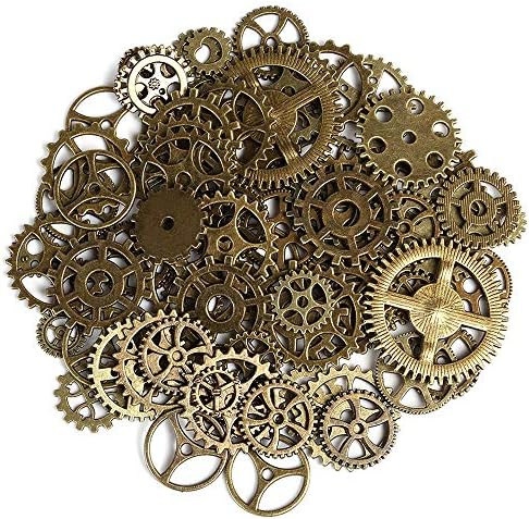 AmasawaAmasawa Antiker Steampunk Anhänger Anhänger Uhr Uhr DIY Handwerk, Halskette