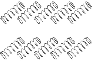 QUARKZMAN 10 Stück 304 Edelstahl Druckfeder 1 mm Drahtdurch. 11 mm Außendurch. 30 mm Länge Silber Spiralfeder Metall Federn Set, Mechanische Druckfedern für Geräte Ersatz Reparatur
