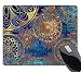Produktbild Muccum Vintage Gold Navy Mandala Mauspad für Büro, Computer, Laptop & Mac Art Grunge stilisiertes Damastmuster mit Kreisen Blumen Ornament in Blau