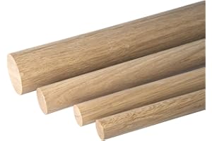 ‎JOWE 3 Stk Rundstab aus Eiche 25 mm, Länge 100 cm - Holzstab aus Eiche made in Austria