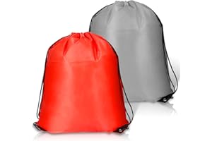 AURUZA 2PCS Drawstring Bags,PE Bags Drawstring Gym Bags String Swim Trainer Bag Personalised Drawstring Bag for Adults Women Children Kids Suitable for Sports School Gym Travel Swimming